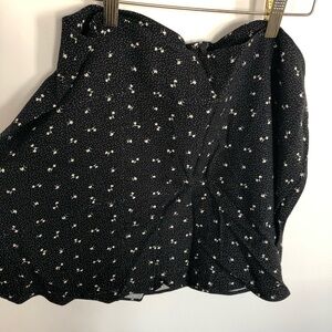 Black Floral Women's Skirt XL new